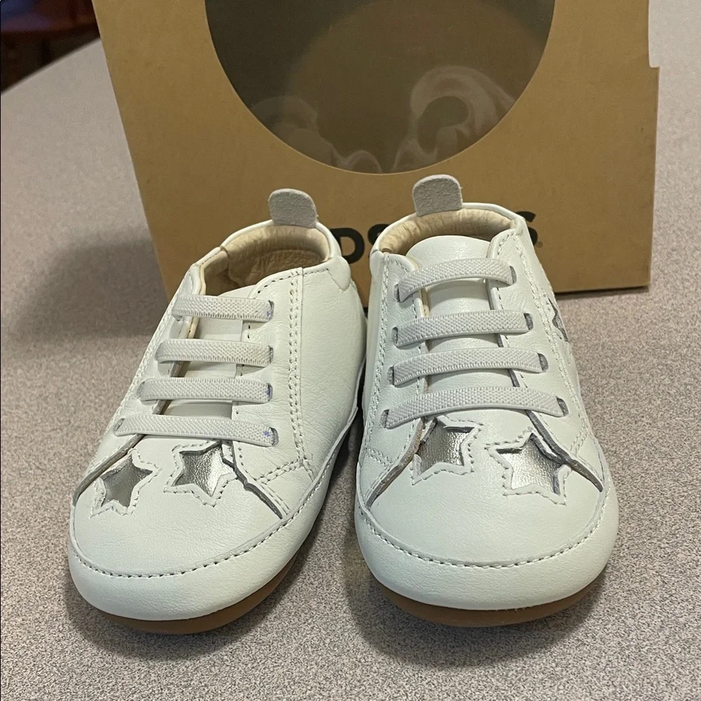 Old Soles Starey Bambini Snow/Silver is a fun first shoe Podiatrist Approved
